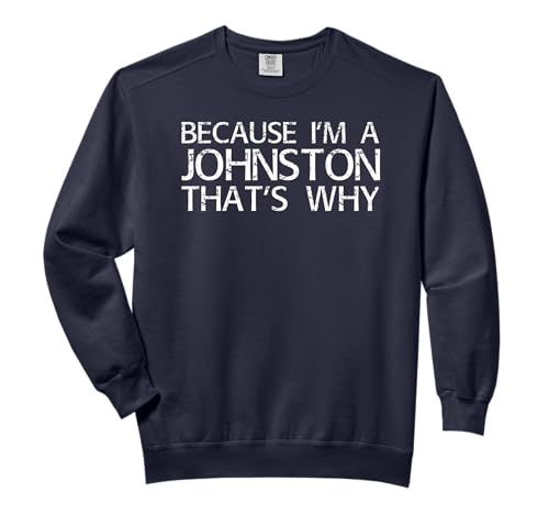 JOHNSTON Gift Funny Surname Family Tree Birthday Reunion Comfort Colors Adult Sweatshirt