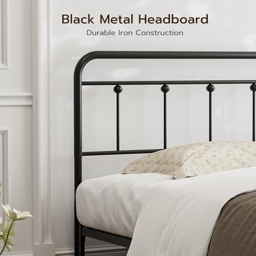 Kzngk Black Metal King Size Headboard, Height Adjustable thumb #3