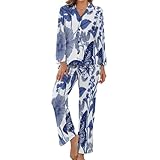 【Ensemble de pyjama pour femme – Matériau】：Ce pyjama long est fabriqué en polyester, dans un tissu doux, respirant, chaud et agréable pour la peau. Très confortable à porter, il est parfait pour se détendre à la maison ou après un bain. Léger et à la mode, cet ensemble de pyjama deviendra un élément essentiel de votre garde-robe pour toute l'année