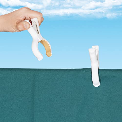 12 Pcs Beach Towel Clips For Beach Chairs Cruise, Beach Towel Holder, Quilt Drying Clip, Pool Lounge Chair Towel Clips, Clothes Pins Heavy Duty Outdoor (Medium) #TOP3