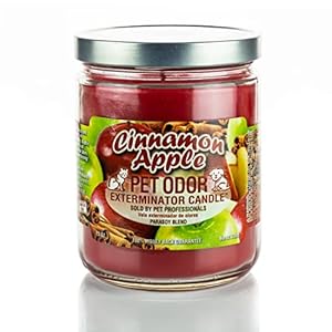 Pet Odor Exterminator Scented Candle Cinnamon Apple  Pack of 2  Odor Eliminating Candle Bundle with Ballard Products Car Air Freshener  Cucciolini Doodles Pet odor exterminator scented candle cinnamon apple  pack of 2  odor eliminating candle bundle with ballard products car air freshener   cucciolini doodles