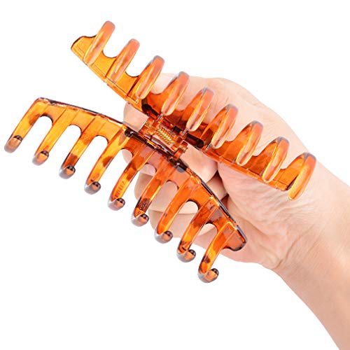 Clipes de cabelo de plástico banana grande cristal quadrado resina celuloide francês design acessóri