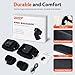 KlugPop Knee Massager with Heat for Pain Relief V5.0[2026 Upgraded] - Electric Cordless Heated Knee Brace with 6 Heat Levels and 3 Vibration Massage Mode, Gifts for Men Women (Black, 2-Pack)