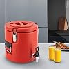 Insulated Beverage Dispenser/Server , Portable Iced Beverage Dispensers 15 Liter(3.9gal) Drink Dispenser with Faucet for Hot Tea & Coffee, Cold Milk, Red