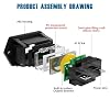 Runleader Digital Hours Counter,AC/DC 5V to 277V for Garden Tractor Generator Scooter Club Car Forklift Leaf Trimmer etc.