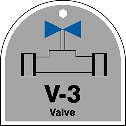 Étiquette de vanne V-3 Valve Accuform plastique pour signalisation industrielle