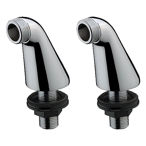 Set of Chrome Deck-Mounted Bath Filler Shower Mixer Tap Legs Adapter Extension - Image 4