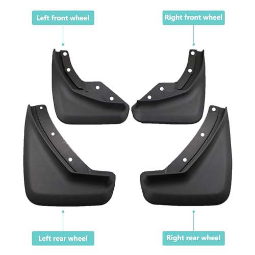 Image of Mud Flaps Compatible with 2025 Volvo XC40 Accessories 2019-2024 Splash Guards All Weather Fender Guard Mudguards Sediment Protection No Need to Drill Holes