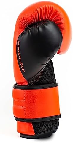 Everlast Uniseks Powerlock 2R 870344-70 Bokserskie Rękawice Treningowe, Czerwony, 14 OZ