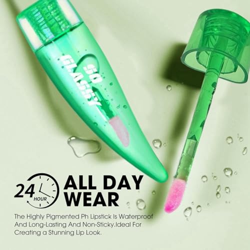Aloe Vera Lip Oil Plumping Lip Gloss,Magic Colour Changing Lip Gloss,Magic Temperature Color Change Lip Gloss,Long Lasting Nutritious Moisturizing Aloe Vera Lip Balm,Color Changing Lipstick for Women - Image 4