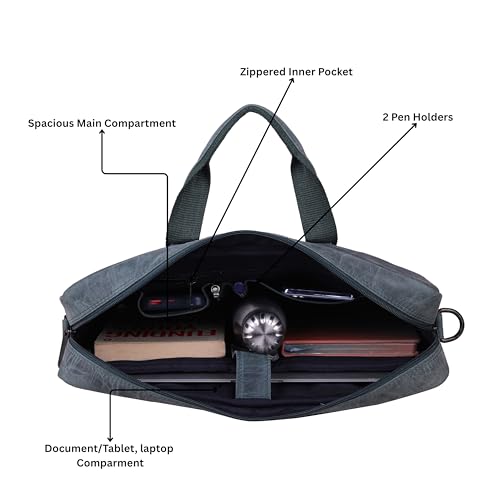 Image of WildHorn Leather Laptop Messenger Bag for Laptop /MacBook up to 15 inch| Padded Laptop Compartment |Office Bag I 365 Days Warranty