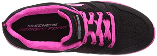 Skechers Summits New World Tênis Feminino, 35, Preto/ Rosa Choque