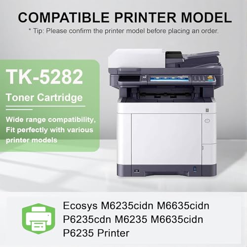 Image of 2 Pack TK-5282K Toner Cartridge: TK-5282 TK5282 Black Toner Replacement
