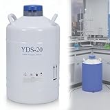 Generic 20L Aluminum Alloy Liquid Nitrogen Container with 3 Canisters & Carry Bag Aluminum Alloy Semen for Beauty Industry Semen Preservation