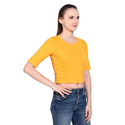 Image of Geum Women's Cotton Round Neck Half Sleeve Top