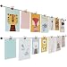 LeTOMA Corde à Photos 2x50 Cm Avec Pinces Smiley Colorées – Bleu, Jaune, Vert, Orange, Rose – Fixation Sans Perçage, Idéal Crèche, Chambre, Déco Murale