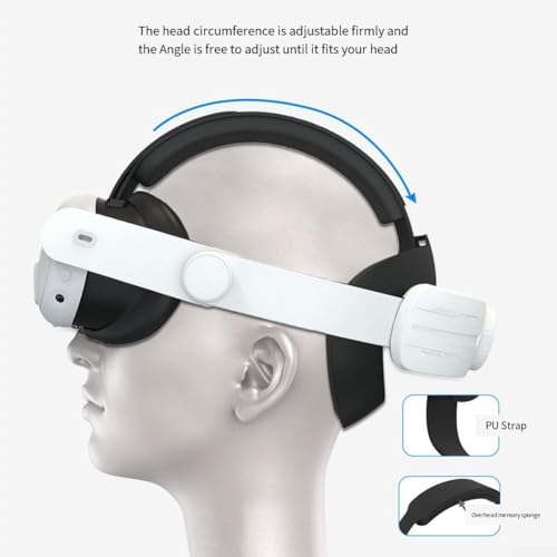 Besshepplo Correa ajustable para la cabeza de ABS compatible con auriculares Meta 3S VR, ergonómica, mejorada, comodidad mejorada, ajuste seguro para una experiencia de realidad virtual personalizada - imagen 4