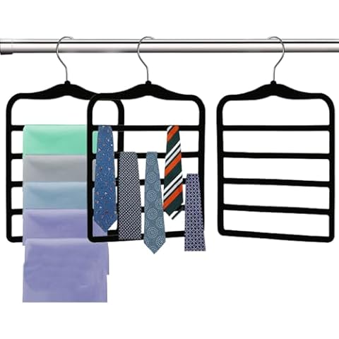 3PCS Space Saving Velvet Trouser Hangers Cover