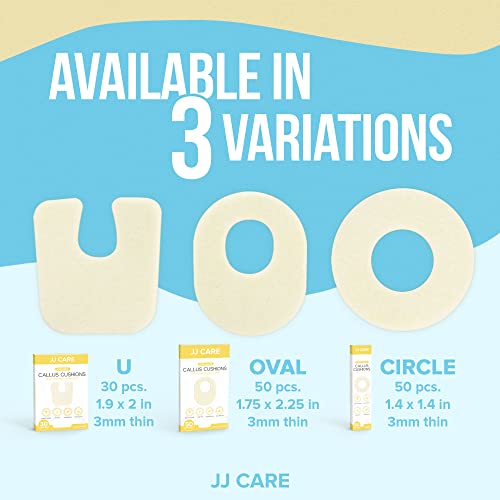 Jj Care Callus Cushions (Pack Of 50) Callus Pads For Bottom Of Foot - Round Shape - Callous Remover For Feet Pads - Soft Felt Foot Pads For Calluses For Women, Pain Relief & Foot Care #TOP7