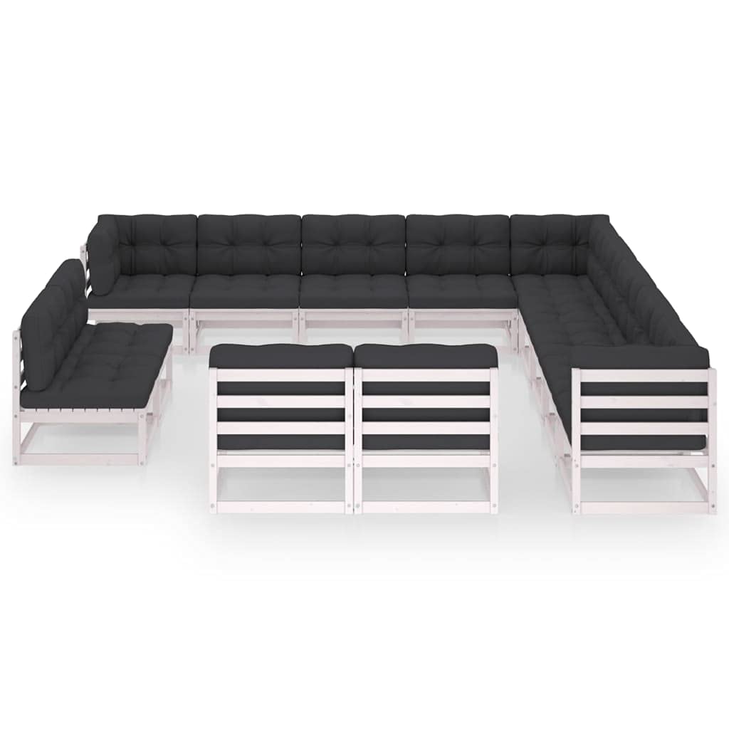 VidaXL Set Divani da Giardino 4 pz con Cuscini Legno Massello di Pino | Leroy Merlin