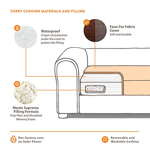 Moots Furry Pet Sofa Lounge, Charcoal, Medium #TOP5