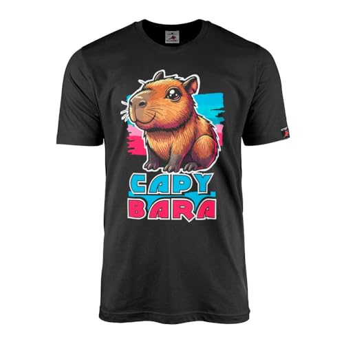 T-shirt Capybara vintage en coton idéal pour un look décontracté au quotidien
