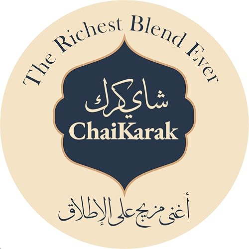 Chai Karak – Sofortiger Chai-Tee mit orientalischen Gewürzen, Safran, Kardamom, Zimt, Nelken – Luxusglas mit 250 g Pulver – cremige Textur – bis zu 25 Portionen – Geschenkidee