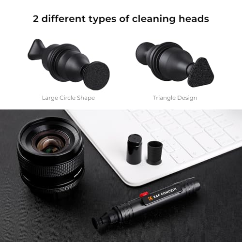 Image of K&F Concept Lens Cleaning Pen with Soft Brush, Double-Sided Carbon Head for Camera Lens, Optical Lens, Glasses, Cosmos /Valve Index /PS4 PS5 VR Headset, Drone Dust and Fingerprint Cleaning | 3-in-1 Cleaning Effect,Telescopic Button,Deep Cleaning,for Nikon Sony Canon Camera Optical Lenses,Easy to Carry,MP01