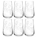 Produktbild Leonardo Boccio Trinkglas Set 6-teilig - Großer Becher aus Kristallglas - Mit floraler Gravur - Inhalt 530 ml - Spülmaschinengeeignet - 6er Set Wassergläser transparent, 066439