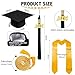 Mukum Matte Graduation Cap and Gown 2025 Set Bulk with Tassel 2025 Honor Cord Graduations Stoles Unisex Black Cap and Gowns for High School College Ceremony Bachelor Black-60