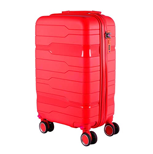 Mala de bordo em Polipropileno 4 rodas 360º - AeroMalas Japão (Vermelho)