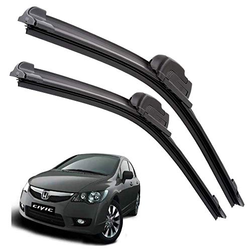 Image of Euro Care Windshield Car Wiper Blades Compatibility With Civic Old (Model : 2012-2018) - Set of 2Pc (Particular)