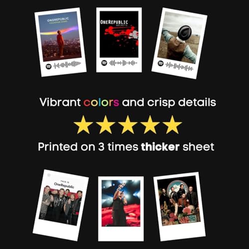 Image of One Republic Poster | One Republic Songs Polaroids (Set of 15) | One Republic's Secrets, Counting Stars, Native Songs Mini Poster (8 x 6 cm) Posters for Phone Accessories, Bedroom, Office, room decoration (One Republic)