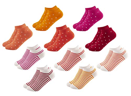 FOOTNOTE I 10 pares I Sneaker calcetines sin goma sin costuras señoras señores negro blanco jaspeados Pastel naranja rojo-naranja Tamaños: 35 36 37 38 39 40 41 42 43 44 45 46 naranja-rojo 35-38