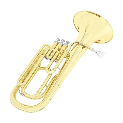 Erwachsener Bb Euphonium 3 Tasten Euphonium Bb Vertikales Baritonhorn Messingkörper Tenor Musikinstrumente Mit Kofferhandschuhen