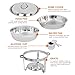 SUPER DEAL Upgraded 5 Qt Full Size Stainless Steel Chafing Dish Set of 2 Pack Round Chafer Buffet Catering Warmer Set w/Food and Water Pan, Lid, Solid Stand and Fuel Holder