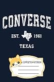 converse pullover grau  Converse Texas Tx Vintage Athletic Sports Design Pullover MD Notebook: 120 Wide Lined Pages - 6\