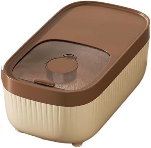 Zxylerおしゃれスリム米櫃 大容量軽量米貯蔵容器 計量付きこめびつ 密閉防虫防湿米入れ キッチン収納に最適 小麦粉砂糖コーヒー豆多目的貯蔵タンク 清潔便用お米ケース