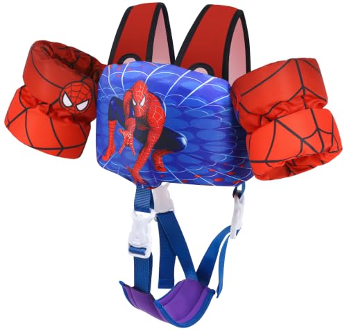Toddler Swim Vest Kids Floaties for Pool, Kids Swim Vest with Arm Floaties Adjustable Crotch Strap, Fits 2-7 Years Old Boys and Girls 22-66 Pounds Children - image 1
