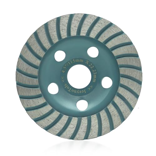 JeeynoTols Concrete Diamond Grinding Wheel - 4.5“/115mm Angle Grinder Turbo