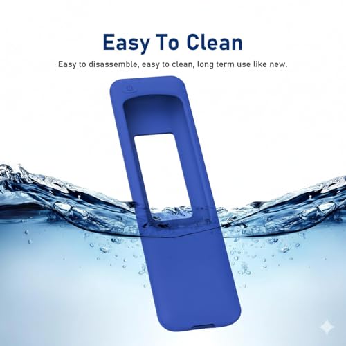 Image of Silicone TV Remote Cover Compatible with Samsung Smart TV Remote 2023 BN59-01432G BN59-01432A (Samsung Smart TV 2023 Model Solar Remote Cover - Style 8, Blue - Style 8)