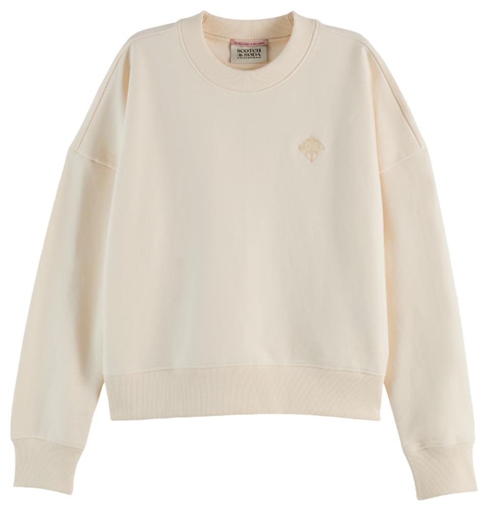 Scotch & Soda Embroidered Sweatshirt Off-white