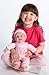 JC Toys | Berenguer Boutique | La Baby Doll Outfit | 2 Piece Light Pink Striped Onesie|Washable| Ages 2+ | Fits Dolls 14