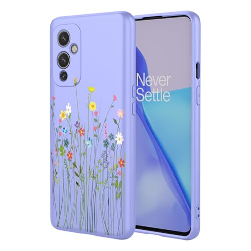 Coque OnePlus 9 fleur violette idéale pour le bureau et vos sorties quotidiennes