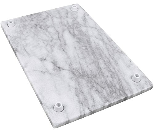 Greenco Marble Cutting Board, 8 X 12, White Marble | Meat Cutting Boards, Fruit&Cheese Board, Butcher Block | Over-The-Sink, Dishwasher Safe Chopping Board Kitchen Set | Large Kitchen Serving Tray #TOP3