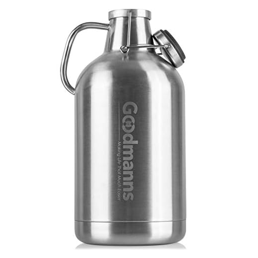 Super Growler;1 Gallon (128oz) Stainless Steel, Double Wall Insulated, with Flip Top