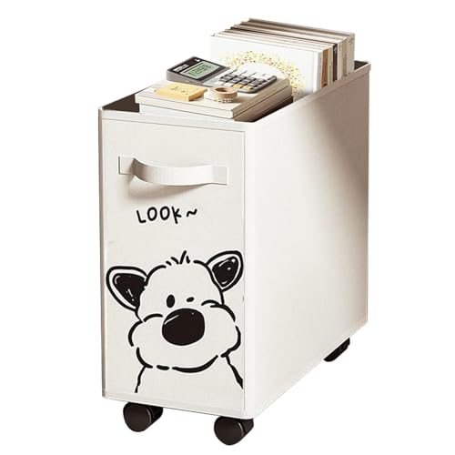 Contenedores de almacenamiento con ruedas, cesta de almacenamiento plegable debajo del escritorio, caja de almacenamiento estrecha de tela Oxford con asa, accesorios de escritorio y organización para