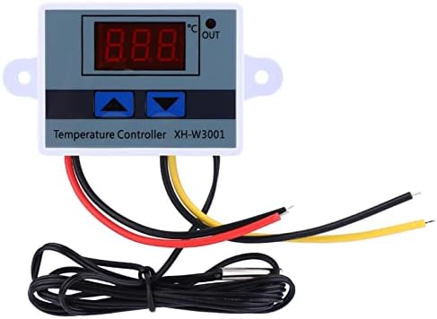 Temperature Controller,DC 12V 120W Digital Humidity Thermostat Difference Switch Heating Cooling with Waterproof Sensor Probe for Hatching Area, Incubation,Air Conditioning,etc