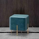 Taburete de hierro forjado: estructura de metal, estable y duradera, exquisita y hermosa y fuerte capacidad de carga (almohadilla para los pies, protege sus pisos)