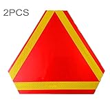 Extrem lange Lebensdauer. Laifeng 2 PCS hinterer LKW-Anhänger-Dreieck-Reflektor Safty warnendes Aluminiumbrett, Stärke: 1mm XIAOMO